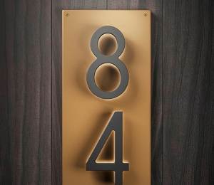 Floating Clear Horizontal LED Sign And Doorbell